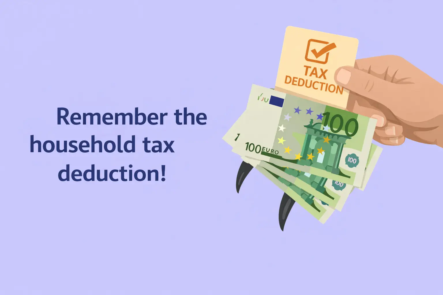 Home cleaning prices in Vantaa after household tax deduction