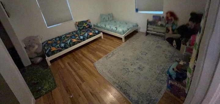 Fresh organized bedroom after professional cleaning in Espoo